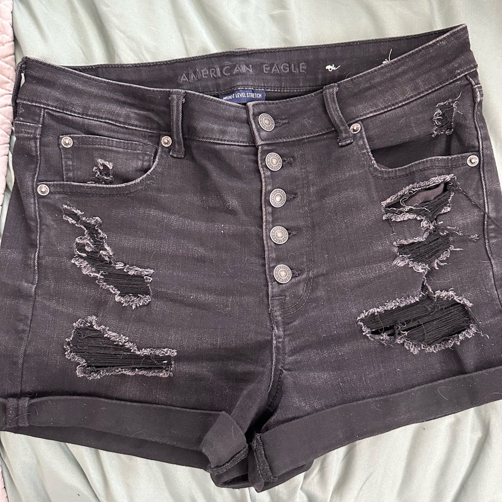 American Eagle Ne(x)t level stretch black shorts